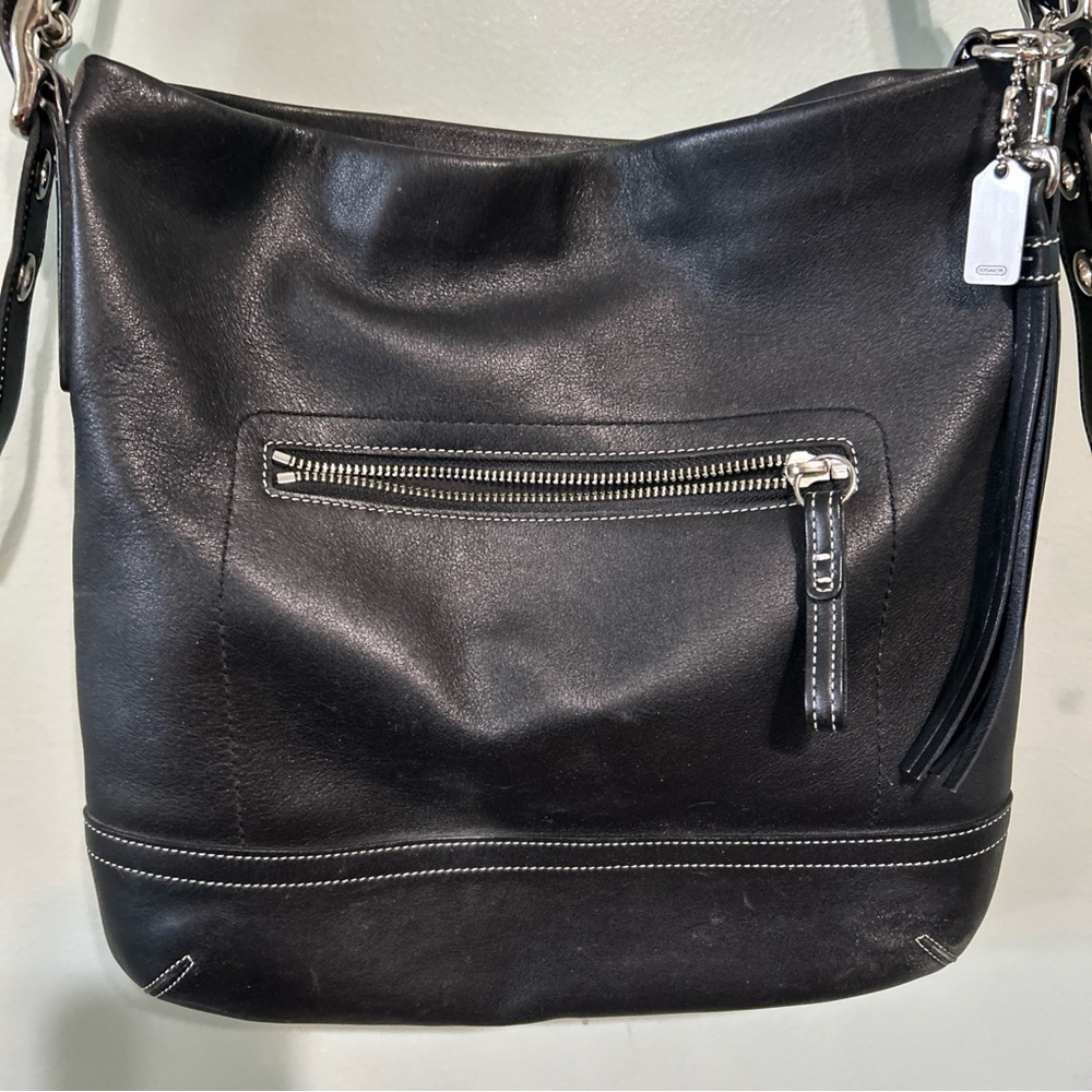 Black Leather Shoulder Bag